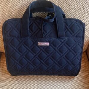 Vera Bradley Quilted black makeup travel bag